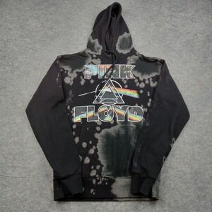 Pink Floyd Hoodie Mens Small Acid‎ Bleach Tie Dye Dark Side Prism Band Merch